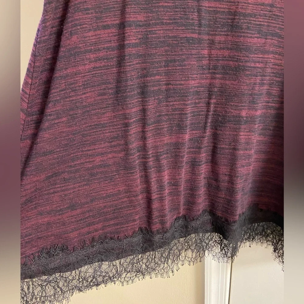 Torrid sweater tunic length burgundy 3/4‎ sleeves 1X